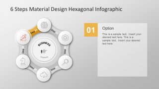 Infographic Shapes Six Step Template