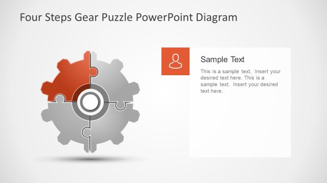 Jigsaw Puzzle Diagram for 4 Step Presentation