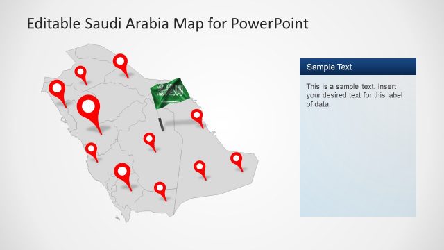 Template Slide of Editable Saudi Arabia Map