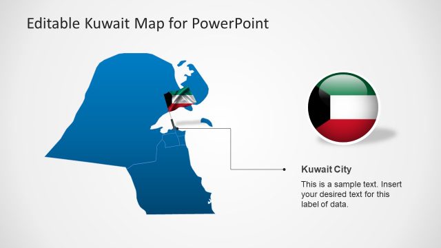 Kuwait City Presentation With Flag Template
