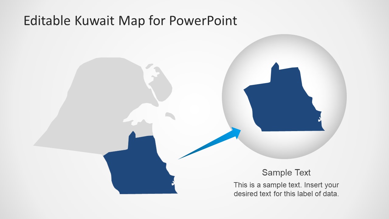 Editable map Kuwait