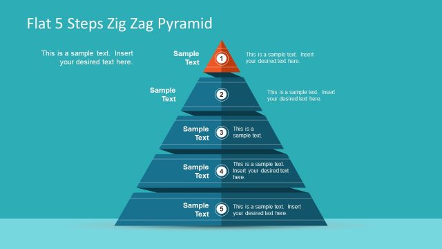 Flat 5 Steps Zig Zag Pyramid