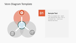 Circular Icon Presentation of Venn Diagram