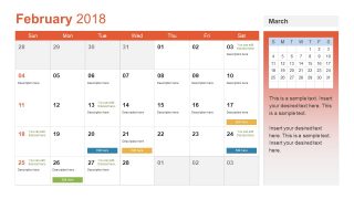 February Calendar Slide of PowerPoint