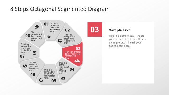 Eight Steps Octagonal Diagram Slide