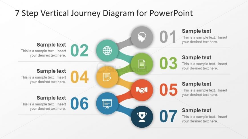 7 Step Infographic Template Diagram