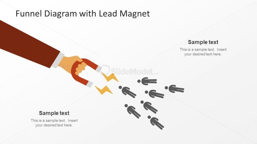 Illustration of Lead Magnet and Silhouette