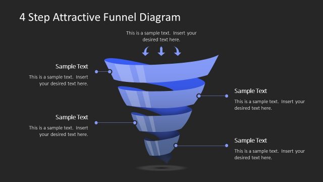 4 Stages Slide of Sales Funnel Diagram