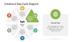 Globe Icon Triangle in Round Diagram