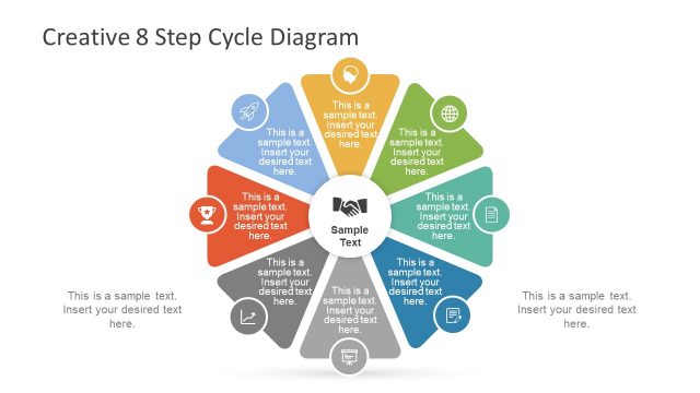 Creative 8 Step Cycle Diagram for PowerPoint