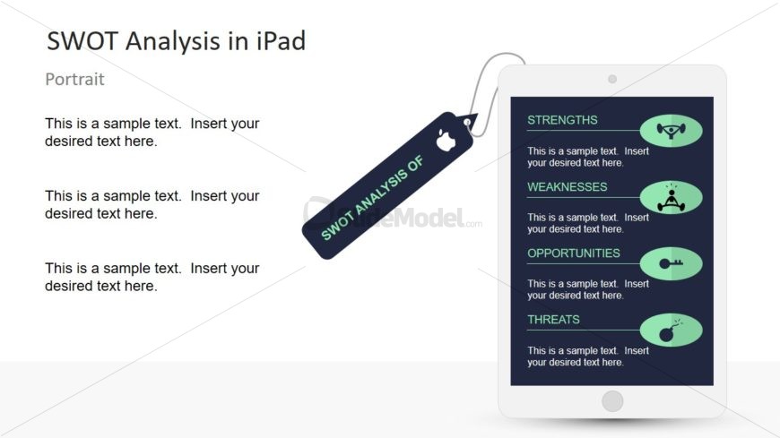 Portrait Template of iPad SWOT