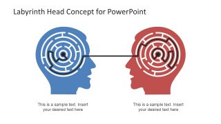 Two Way Slide of Human Head Silhouette