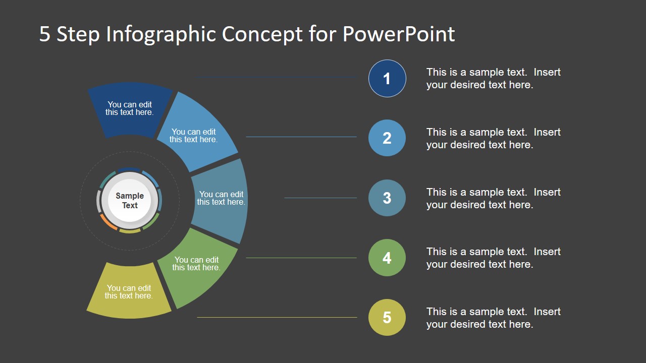 5 Step Process Diagram Roadmap Infographic Power Point Template Images 0069