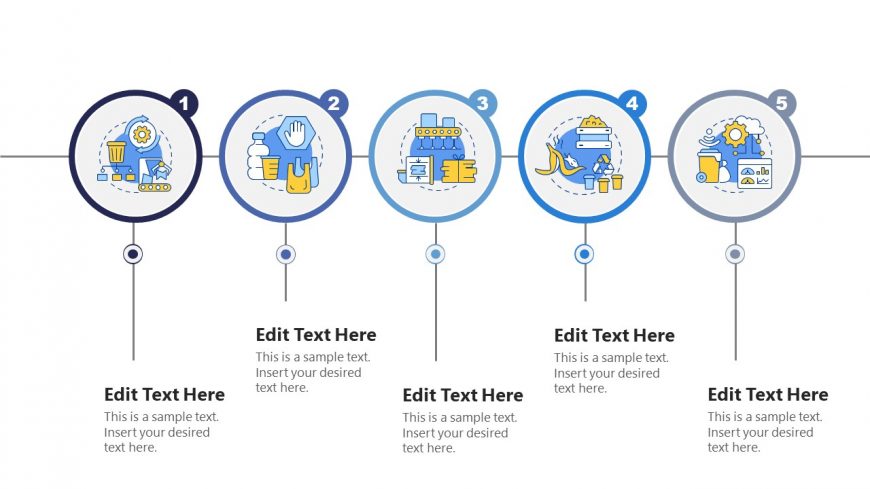 Editable Cover Slide with 5-Step Infographic