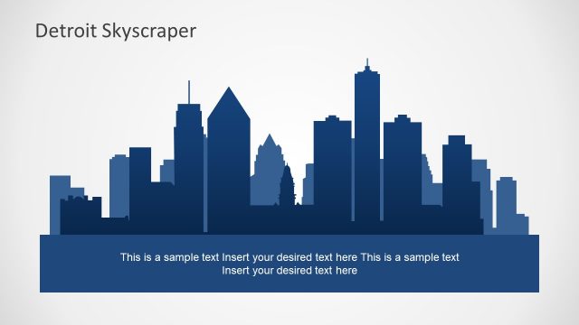 Silhouette PowerPoint of Detroit Skyscraper