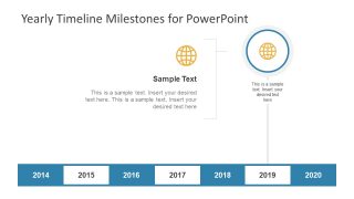 Globe Infographic Icon Template Milestone PPT