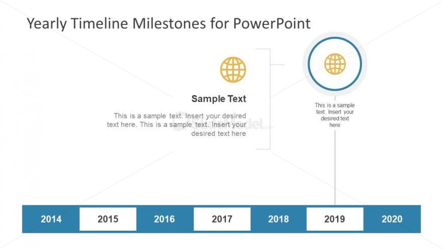 Globe Infographic Icon Template Milestone PPT