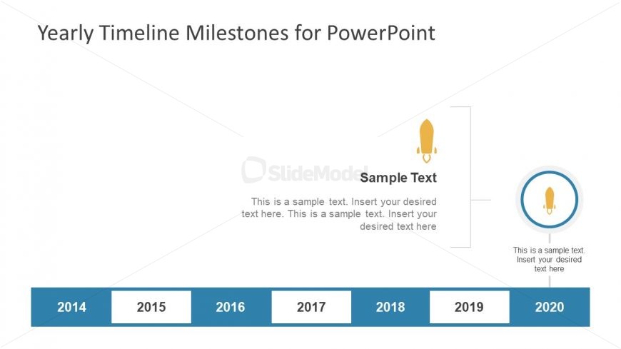 Milestones of Yearly Timeline Horizontal View