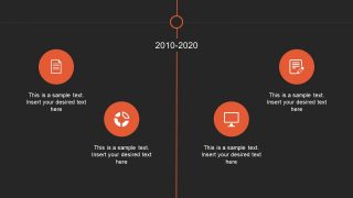 Editable Slide of Vertical Timeline with Icons