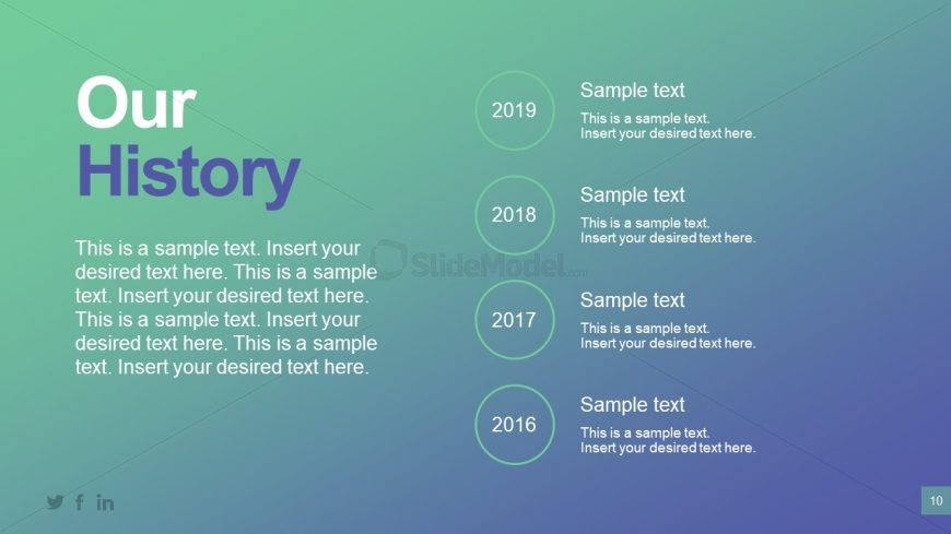 Organizational Information and History Template