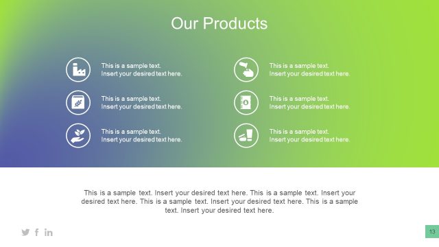 Business Plan PowerPoint Product Types