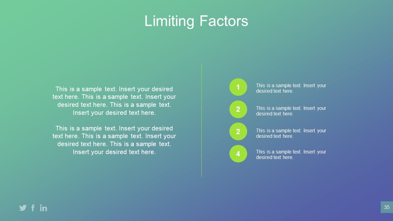 Limitation Business Planning PowerPoint 