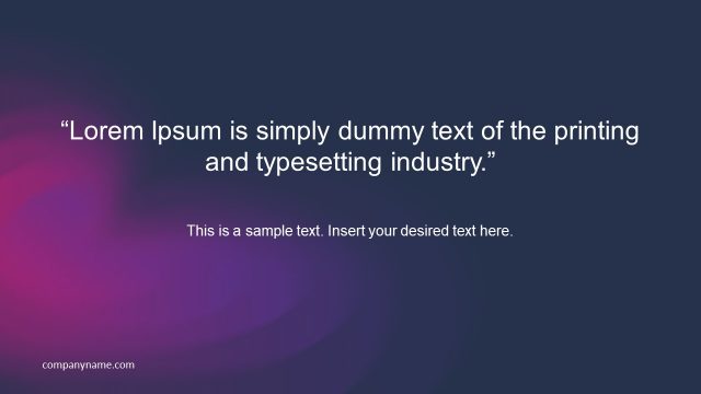 Gradient Statement Highlighting Slides