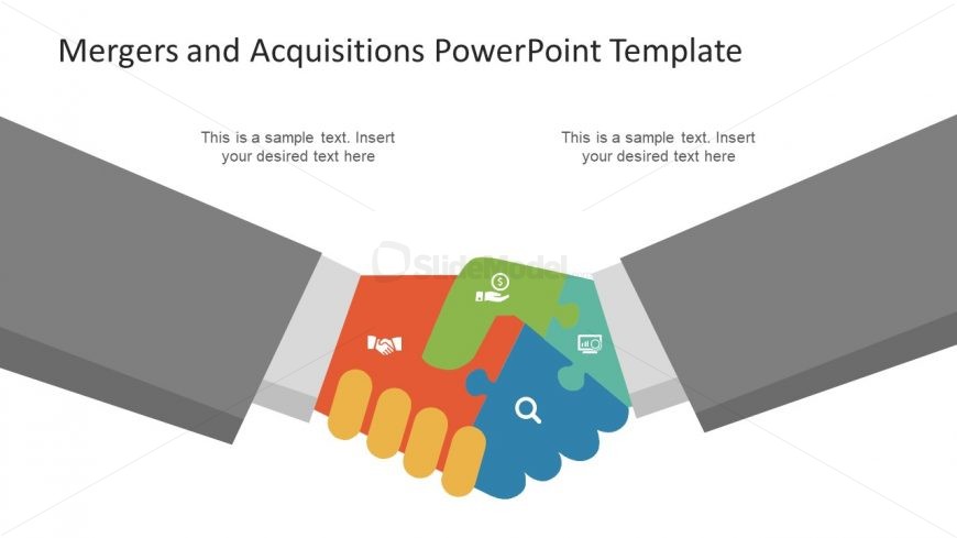 Handshake Template with 4 Steps