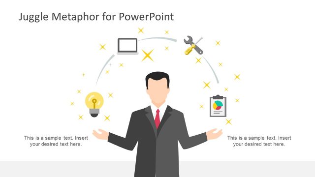 Juggle Metaphor Illustration for PowerPoint