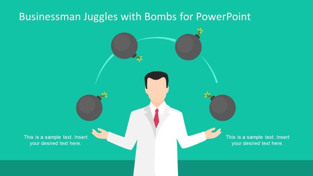 Businessman Juggle Bombs Threat Template