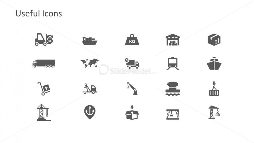 Template Slide Icons for Shipping 