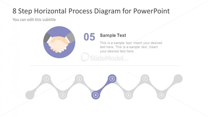 Hand Shaking Icon Process Flow Diagram