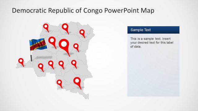 Editable Location Map PowerPoint Congo