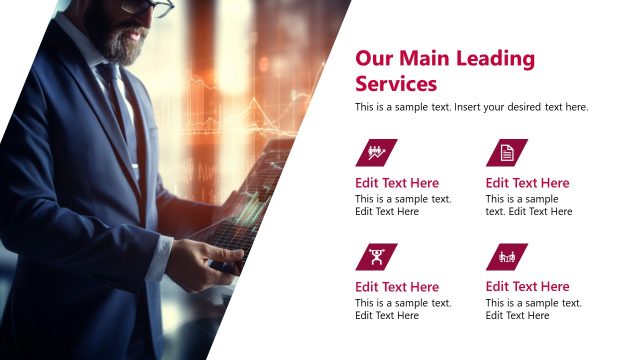 Our Main Leading Services PowerPoint Slide