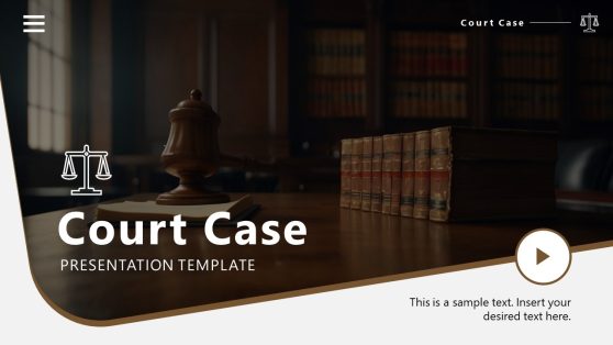 Court Case Slide Template 