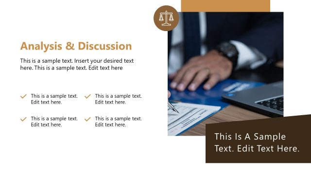 Analysis and Discussion Slide – Court Case PPT Template