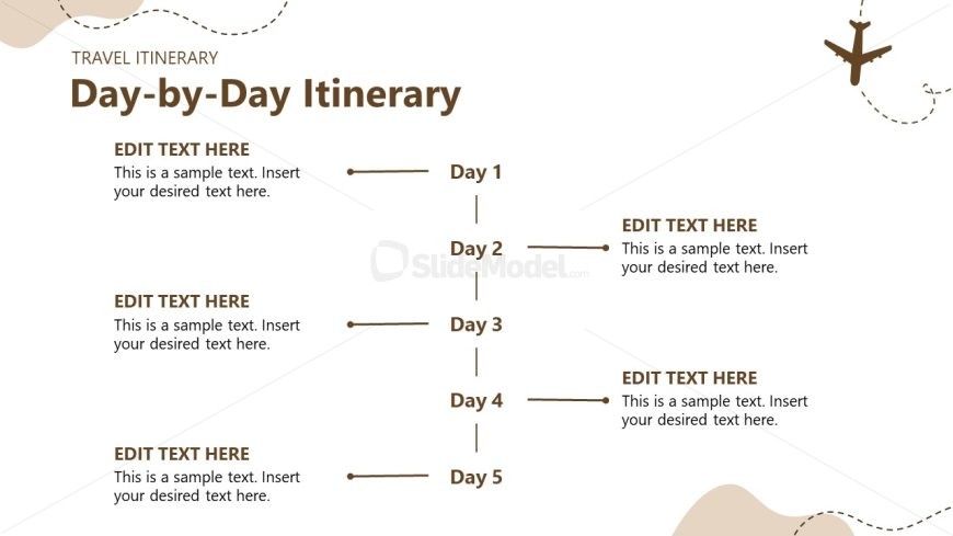 Travel Itinerary PPT Slide Template 