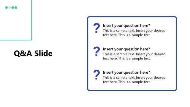 Q&A Slide for Company Investment Proposal Template