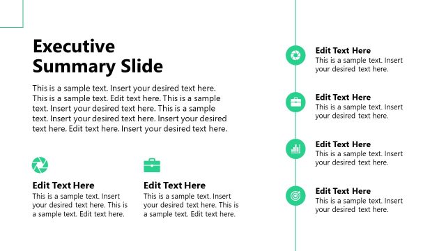 Executive Summary Slide for Presentation
