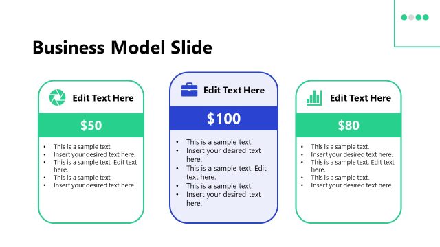 Business Model PPT Template Slide – Investment Proposal Template