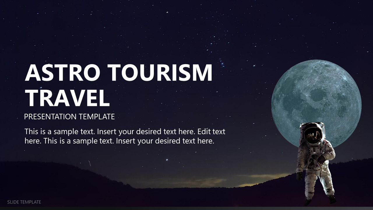 Editable Title Slide for Astro Travel Presentation