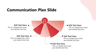Five Segment Diagram for Communication Plan Presentation