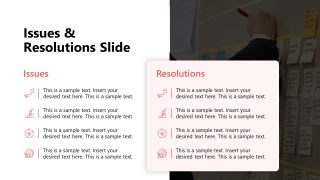 Comparison Slide for Issues & Resolution Presentation