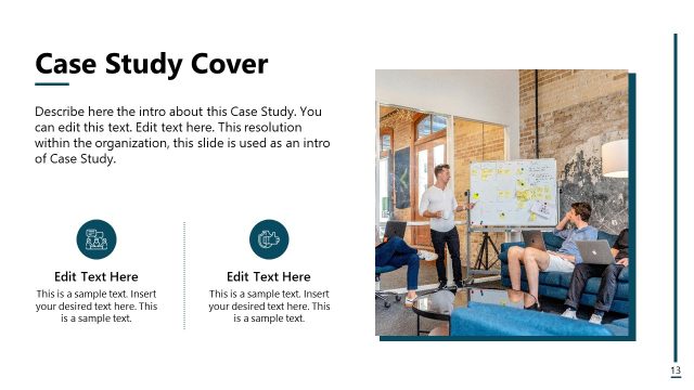 Case Study Cover PPT Template Slide