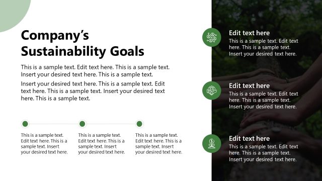 Company’s Sustainability Goals PowerPoint Template Slide