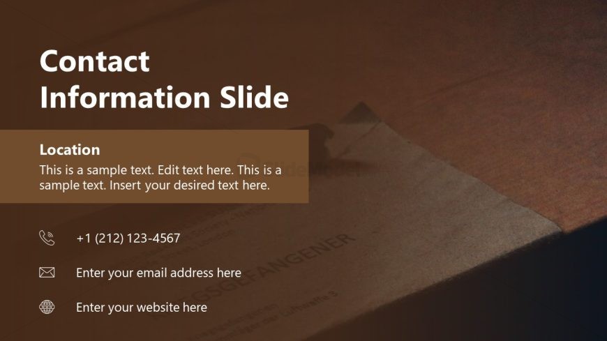 Non-Profit Organization Template Contact Us Slide
