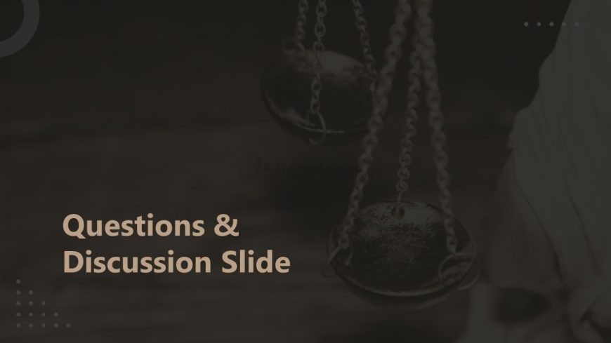 Law Case Slide Template for Presenting Questions & Answers