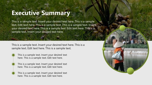 Executive Summary PPT Slide for Environmental Impact Template