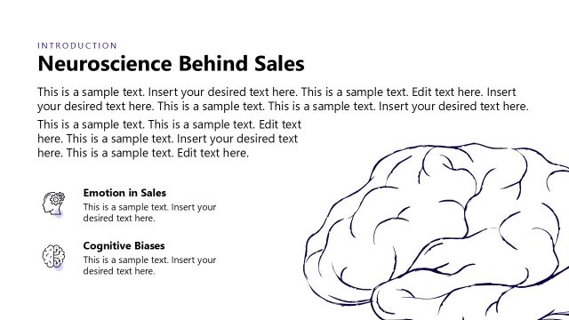Neuroscience Behind Sales Slide with Brain Diagram
