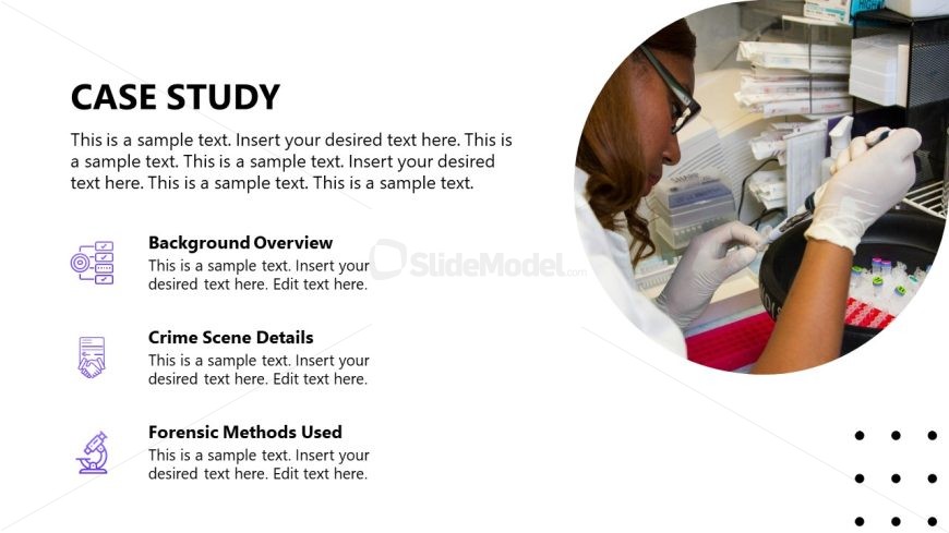 Creative Case Study Slide - Forensic Science Template